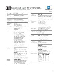 bizhub C364e/C284e/C224e Specification & Installation Guide