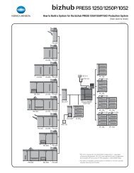 bizhub PRESS 1250/1250P/1052 Configuration Sheet