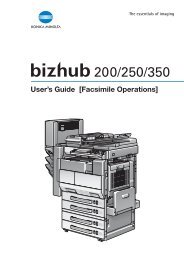 bizhub 423/363/283/223 Specification & Installation Guide bizhub 423/363/283/223 Specification & Installation Guide