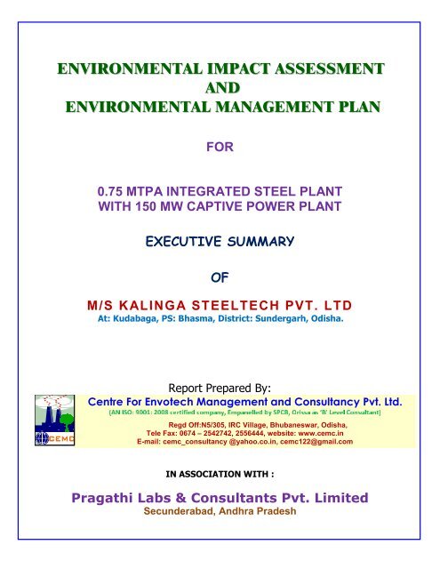12-Kalinga Steeltech Pvt. Ltd. - State Pollution Control Board