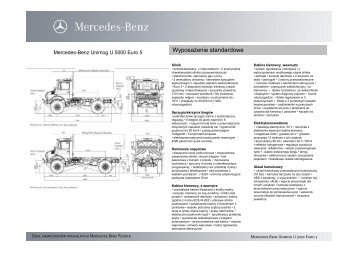 Dane techniczne Unimoga U 5000 Euro 5 - Mercedes-Benz