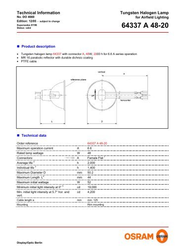 64337 A 48-20 - Osram