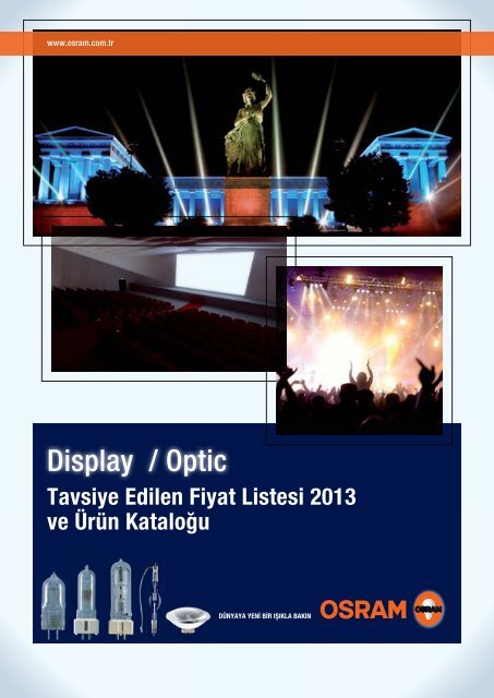 Display Optik Fiyat listesi 2013 - Osram