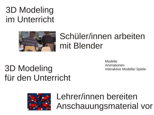 3D Modellierung Blender im Unterricht