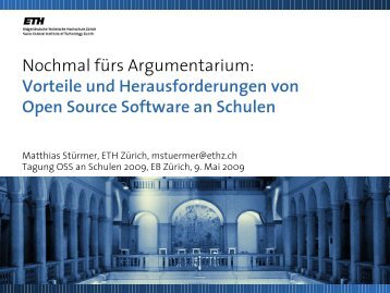 Vorteile und Herausforderungen von Open Source Software an ...