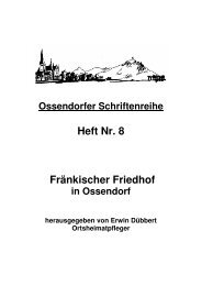 Heft Nr. 8 FrÃ¤nkischer Friedhof - Ossendorf