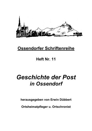 Heft Nr. 11 Geschichte der Post in Ossendorf