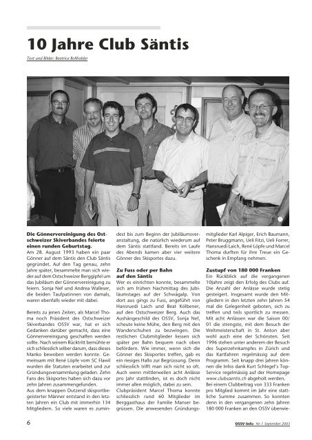 OSSV Info Nr. 1 - September 2003