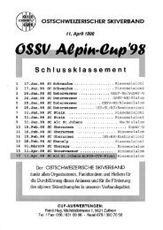 Schlussklassement - OSSV