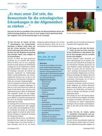 Interview mit PD Dr. med. Stephan Scharla - OSTAK