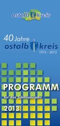 40 Jahre Ostalbkreis - Programm fÃ¼r das JubilÃ¤umsjahr 2013