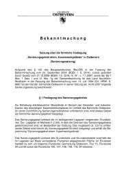 Bekanntmachung Sanierungssatzung - Gemeinde Ostbevern