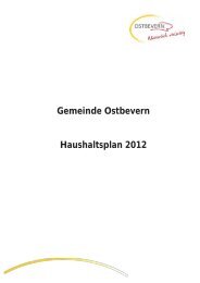 Gemeinde Ostbevern Haushaltsplan 2012
