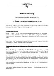 Bekanntmachung Beteiligung FNP - Gemeinde Ostbevern