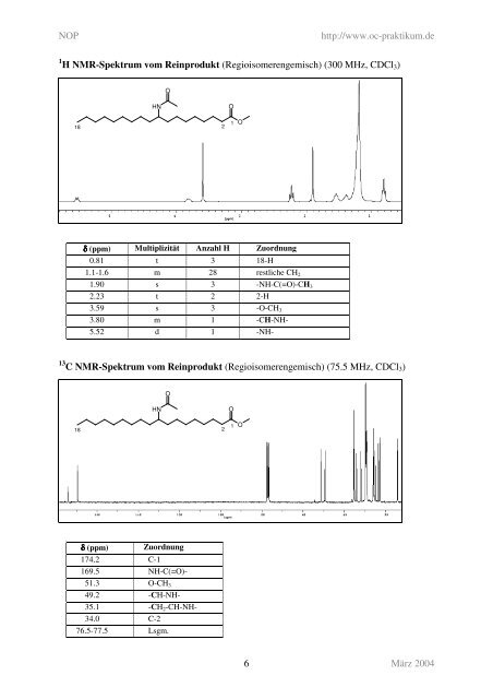 4019 Synthese von Acetamidostearinsäuremethylester aus - kriemhild