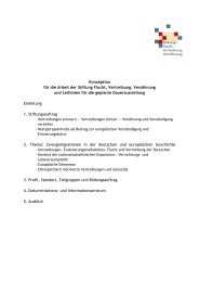 Konzeption SFVV - Stiftung Flucht, Vertreibung, VersÃ¶hnung