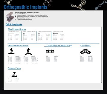 OSA Implants - OsteoMed