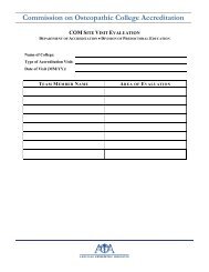 Site Visit Evaluation Form