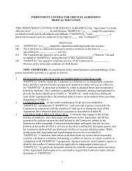 Program Director Agreement - Independent Contractor - American ...