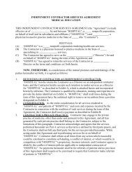 Program Director Agreement - Independent Contractor - American ...