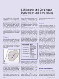 Sehapparat und Dura mater â Dysfunktion und Behandlung