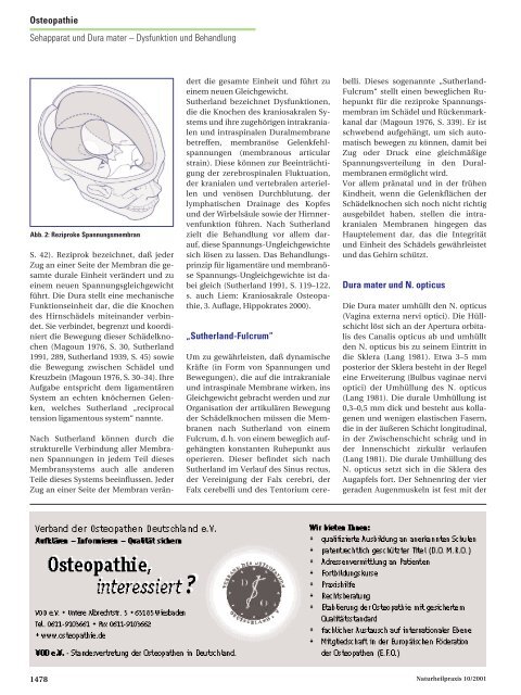 Sehapparat und Dura mater â Dysfunktion und Behandlung