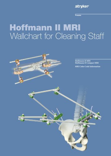 Hoffmann II MRI Wallchart for Cleaning Staff - Stryker