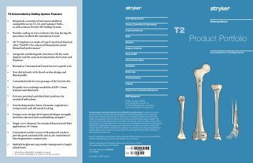 T2 Product Portfolio Flyer - Stryker