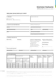 Anmeldung zum netzAnschluss (strom) - Osterholzer Stadtwerke