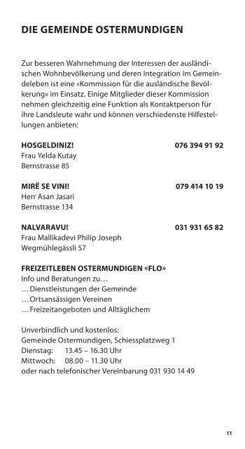 WILLKOMMEN IN OSTERMUNDIGEN INFO 2013 - Gemeinde ...