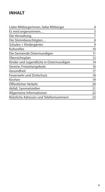 WILLKOMMEN IN OSTERMUNDIGEN INFO 2013 - Gemeinde ...