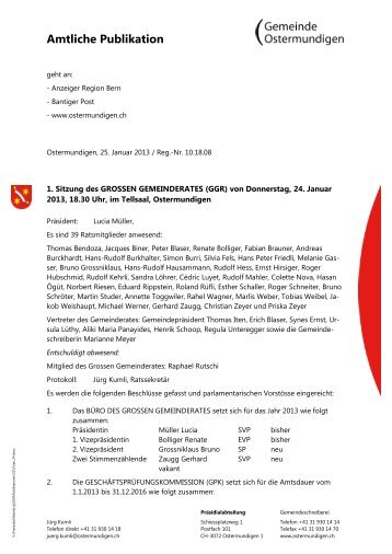 Amtliche Publikation - Gemeinde Ostermundigen