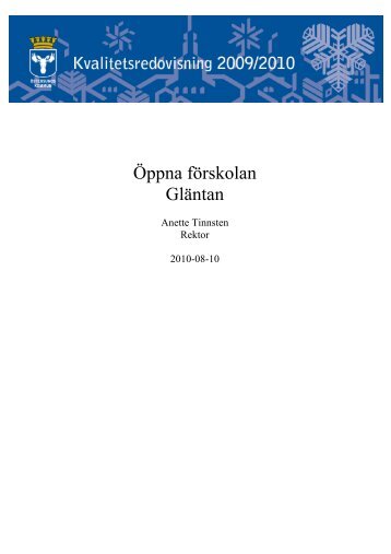 Ãppna fÃ¶rskolan GlÃ¤ntan