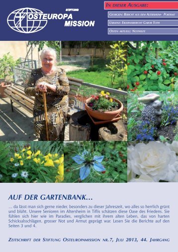 aUF DER GaRtENBaNkâ¦ - Osteuropamission Schweiz