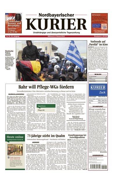 Bahr will Pflege-WGs fördern - Kurier-E-Paper - Nordbayerischer ...