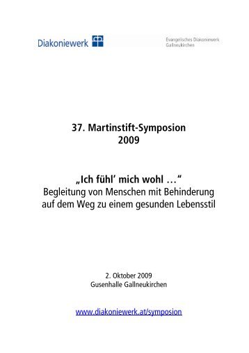 37. Martinstift-Symposion 2009 - Evangelisches Diakoniewerk ...