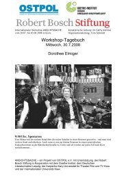 Workshop-Tagebuch - OSTPOL