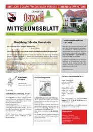 Mitteilungsblatt Woche 1 - Ostrach