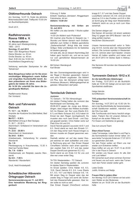 Mitteilungsblatt Woche 28 - Ostrach