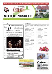 Mitteilungsblatt Woche 37 - Ostrach
