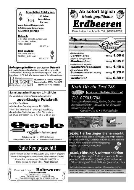 Mitteilungsblatt Woche 26 - Ostrach