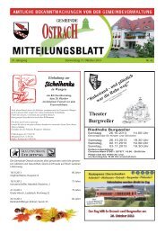 Mitteilungsblatt Woche 42 - Ostrach