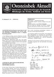 Ausgabe MÃ¤rz 2013 - Gemeinde Oststeinbek