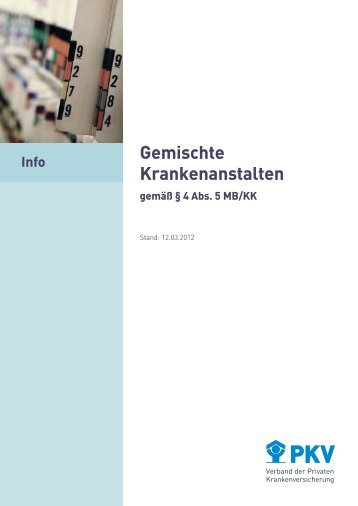 Gemischte Krankenanstalten gemäß § 4 Abs. 5 ... - Der Privatpatient