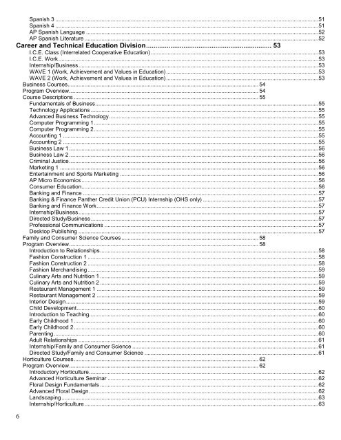 Course Catalog - Oswego Community Unit School District 308