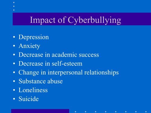 to download the Cyber bullying presentation - Oswego Community ...