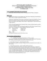 minutes of a regular meeting oswego village ... - Oswego Illinois