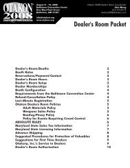 Dealer's Room Packet - Otakon