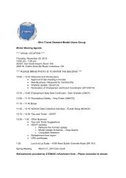 Meeting Agenda - Ohio Travel Demand Model Users Group