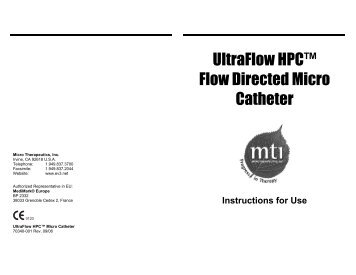 UltraFlow HPCâ¢ Flow Directed Micro Catheter - eV3